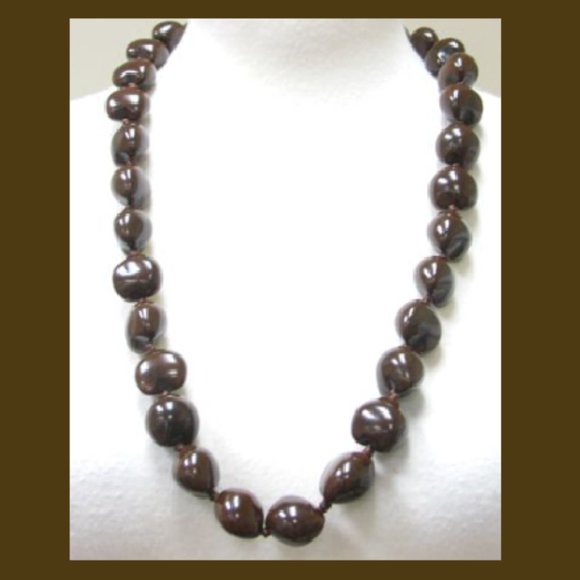 HAWAIIAN KUKUI NUT LEI Set of 2 - Picture 2 of 2